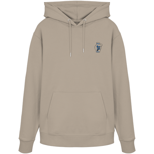 Organic Hoodie - Bembel gestickt (blau)
