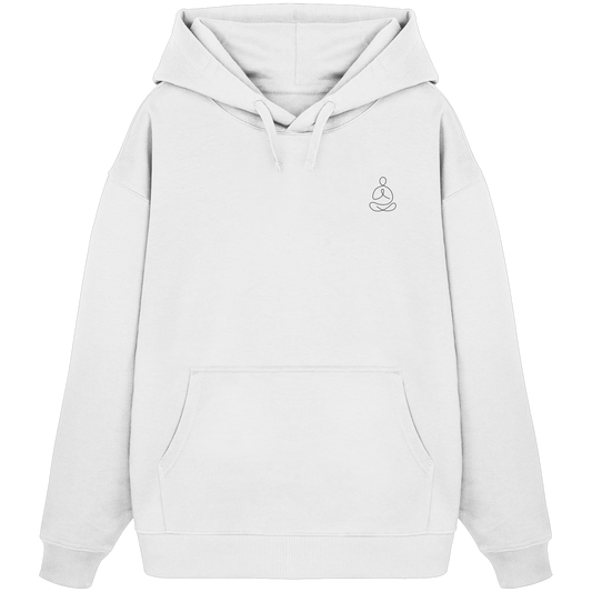 Organic Oversize Hoodie - Yoga gestickt