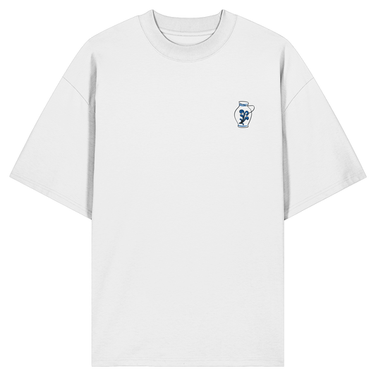 Organic Oversize Shirt - Bembel gestickt (blau)