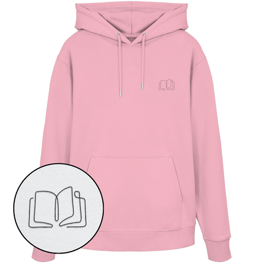 Organic Hoodie - Buch gestickt