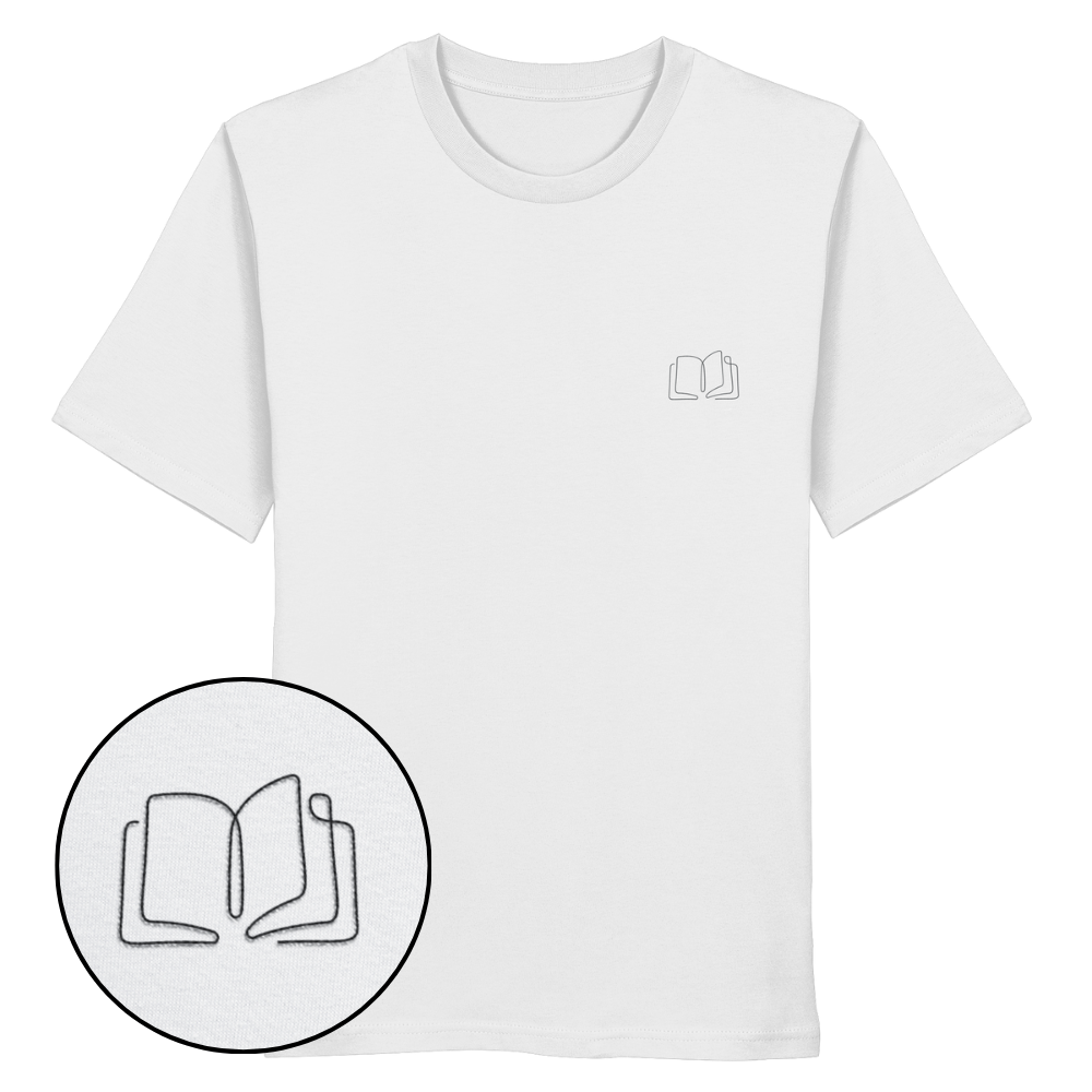 Organic Shirt - Buch gestickt