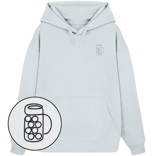 Organic Oversize Hoodie - Maßkrug gestickt