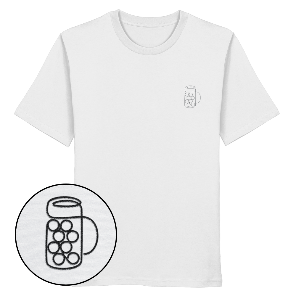 Organic Shirt - Maßkrug gestickt