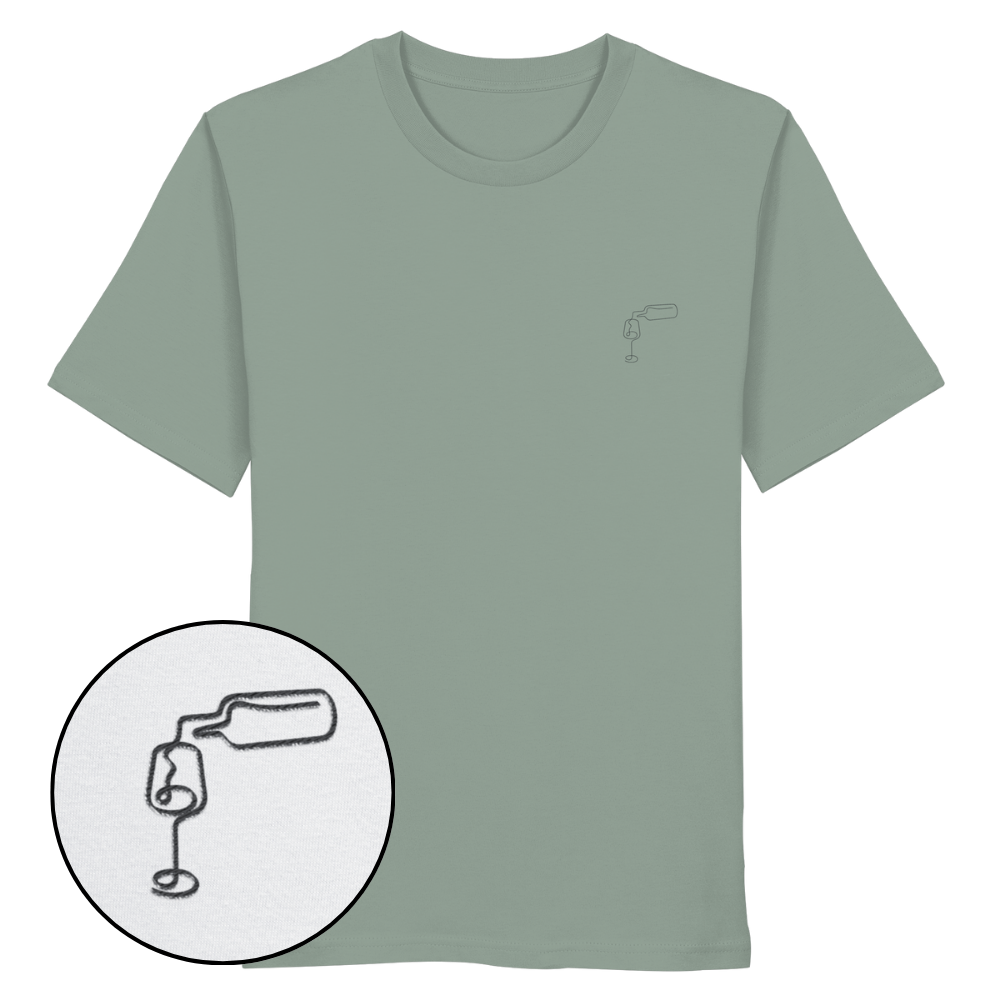 Organic Shirt - Wein gestickt