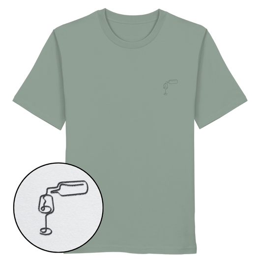 Organic Shirt - Wein gestickt