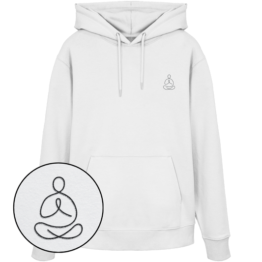 Organic Hoodie - Yoga gestickt