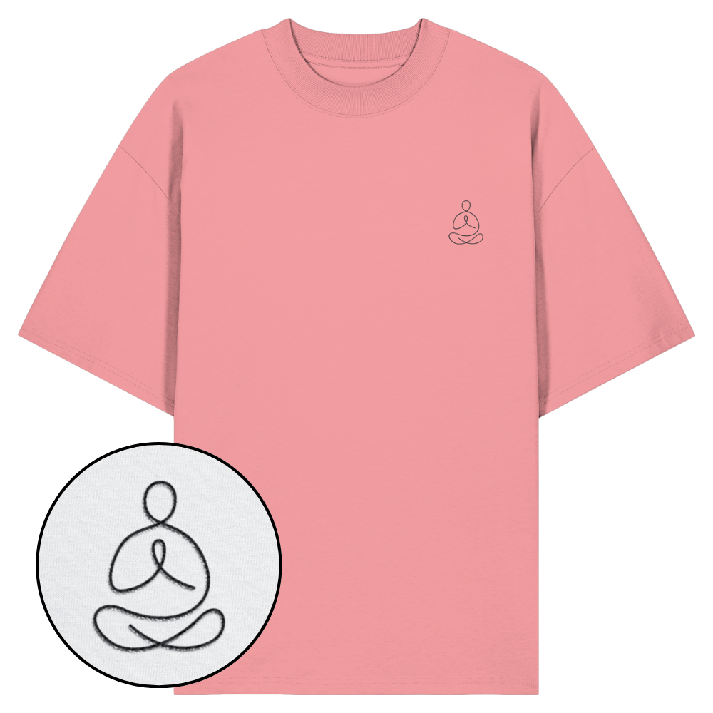 Organic Oversize Shirt - Yoga gestickt