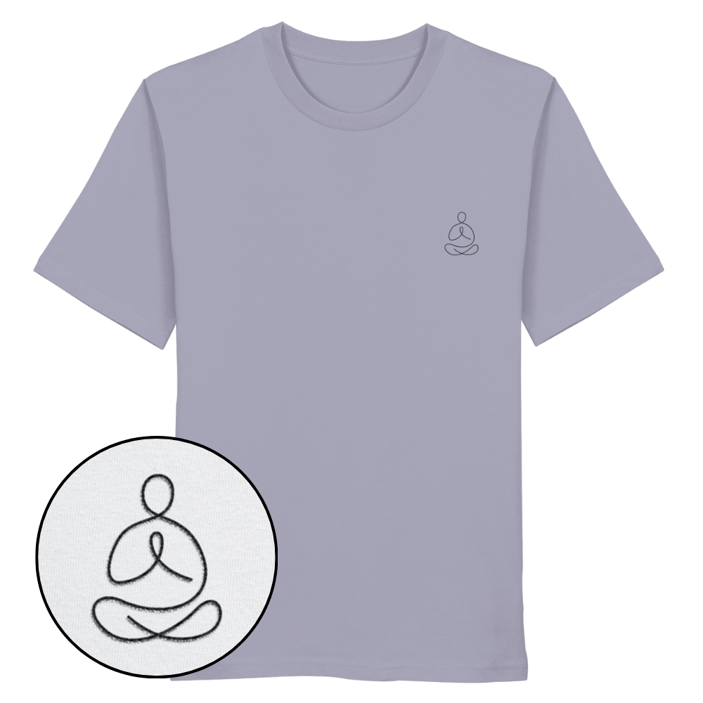Organic Shirt - Yoga gestickt