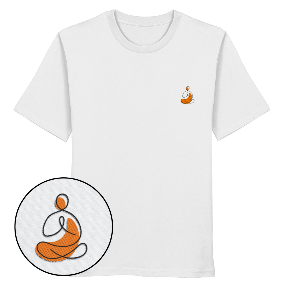 Organic Shirt - Yoga gestickt (orange)