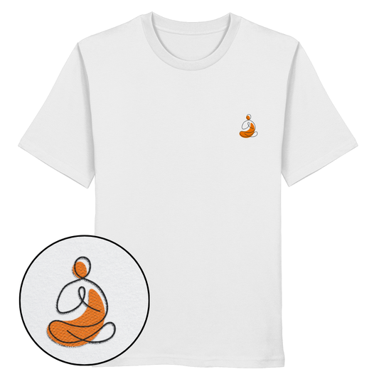 Organic Shirt - Yoga gestickt (orange)