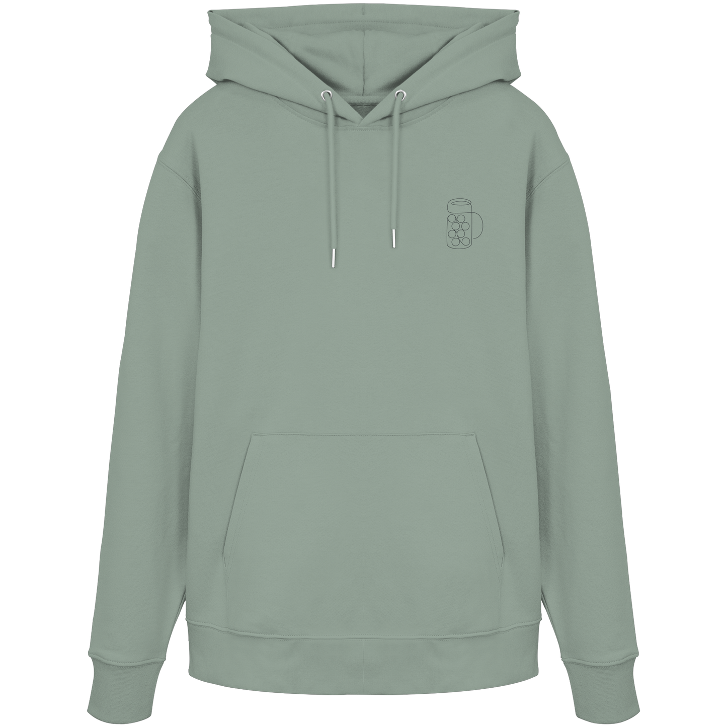 Organic Hoodie - Maßkrug gestickt