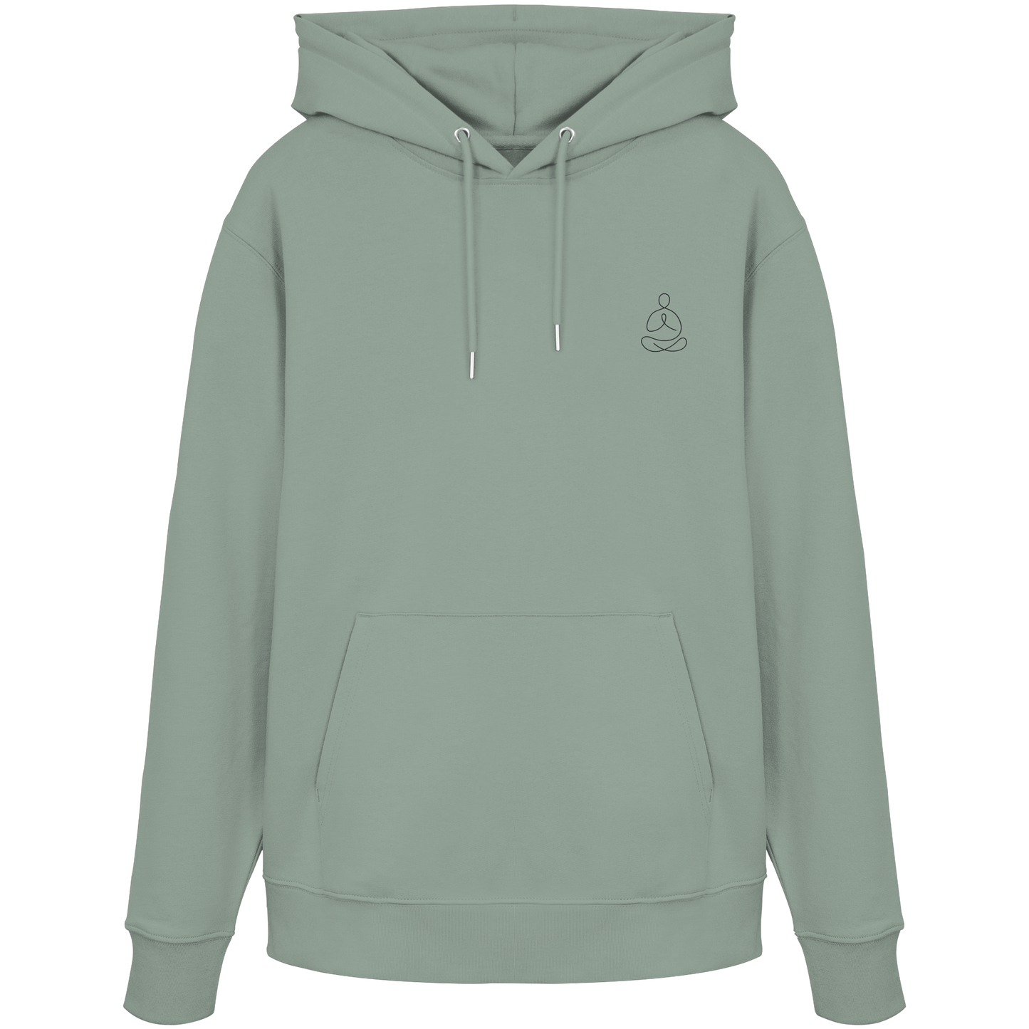 Organic Hoodie - Yoga gestickt
