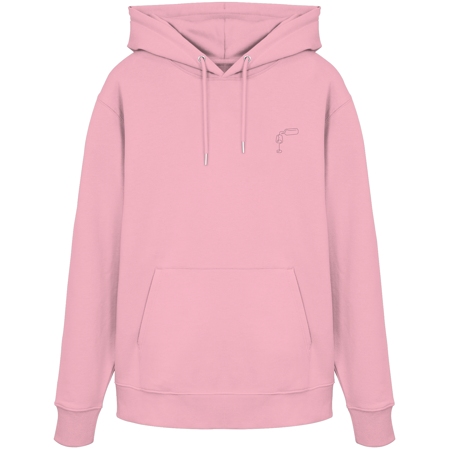 Organic Hoodie - Wein gestickt