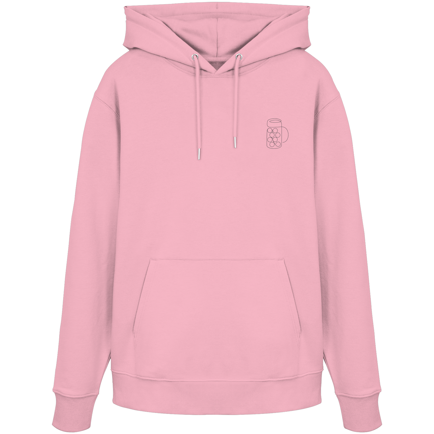 Organic Hoodie - Maßkrug gestickt