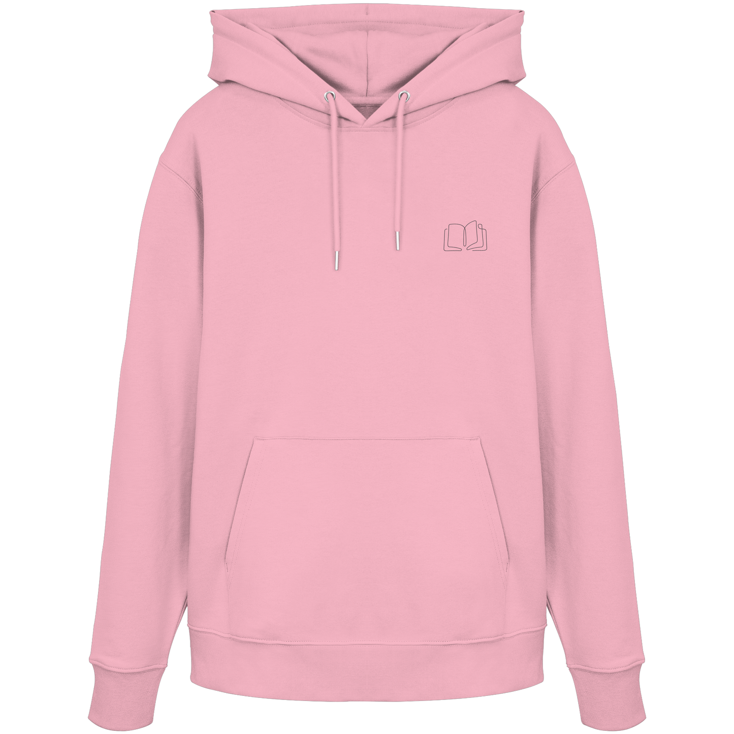 Organic Hoodie - Buch gestickt