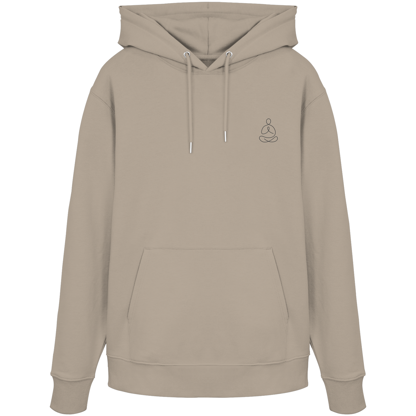 Organic Hoodie - Yoga gestickt