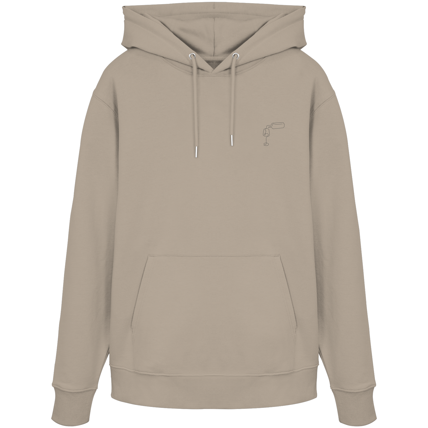 Organic Hoodie - Wein gestickt