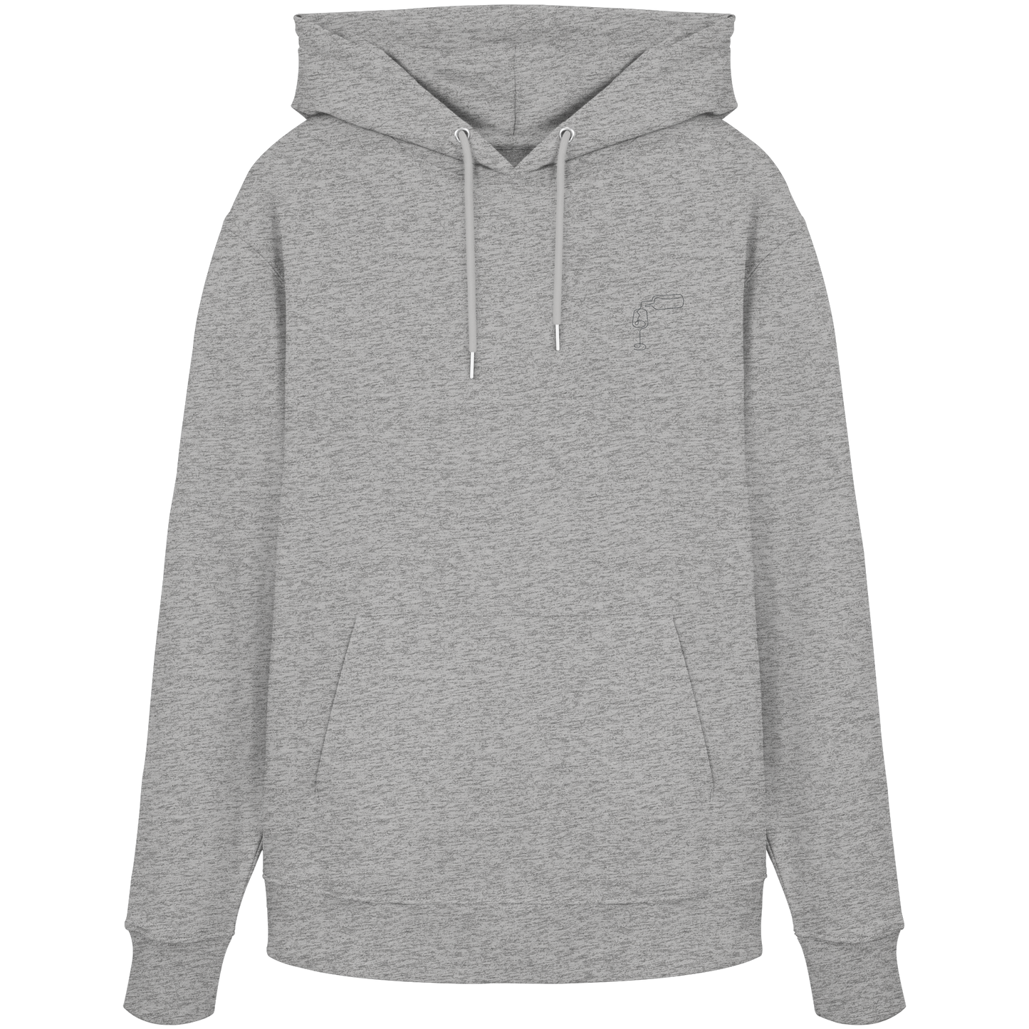 Organic Hoodie - Wein gestickt