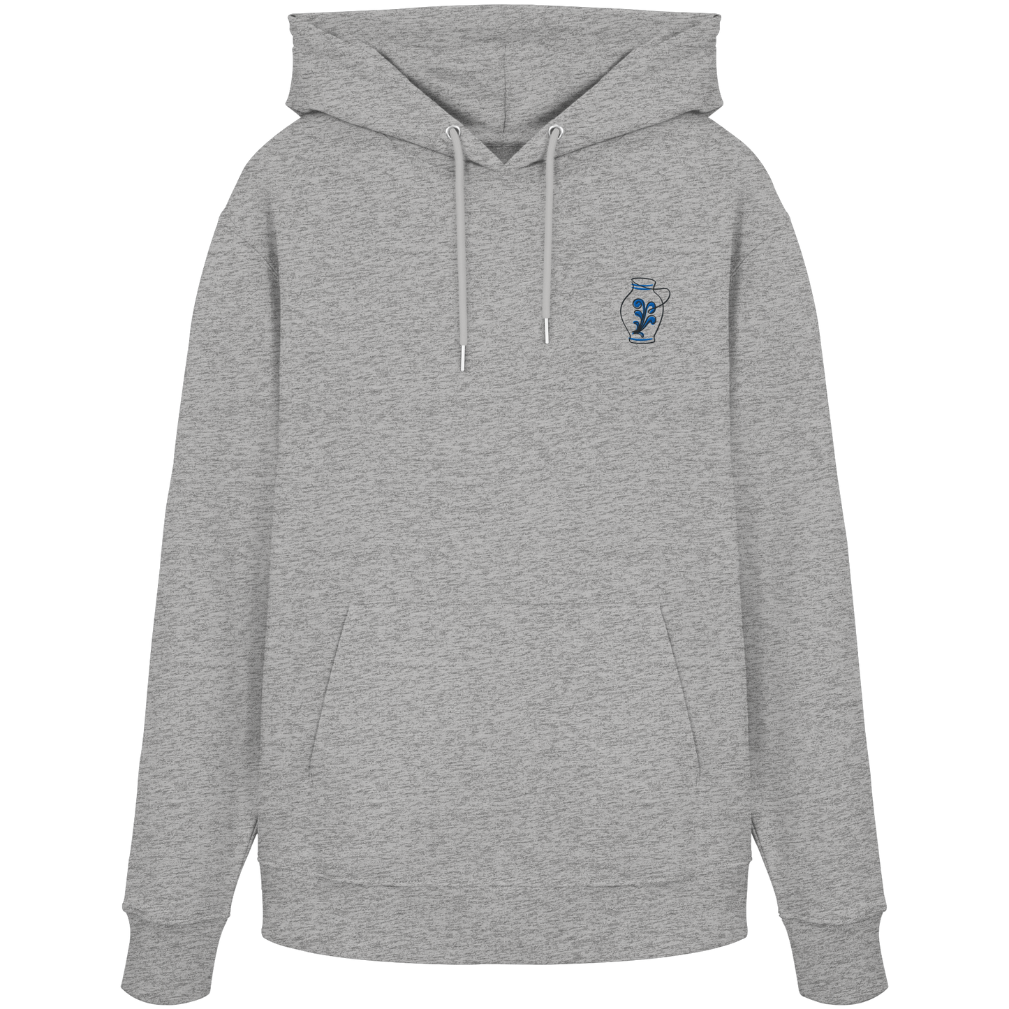 Organic Hoodie - Bembel gestickt (blau)