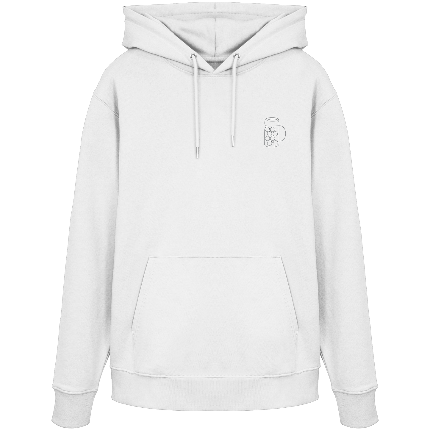 Organic Hoodie - Maßkrug gestickt