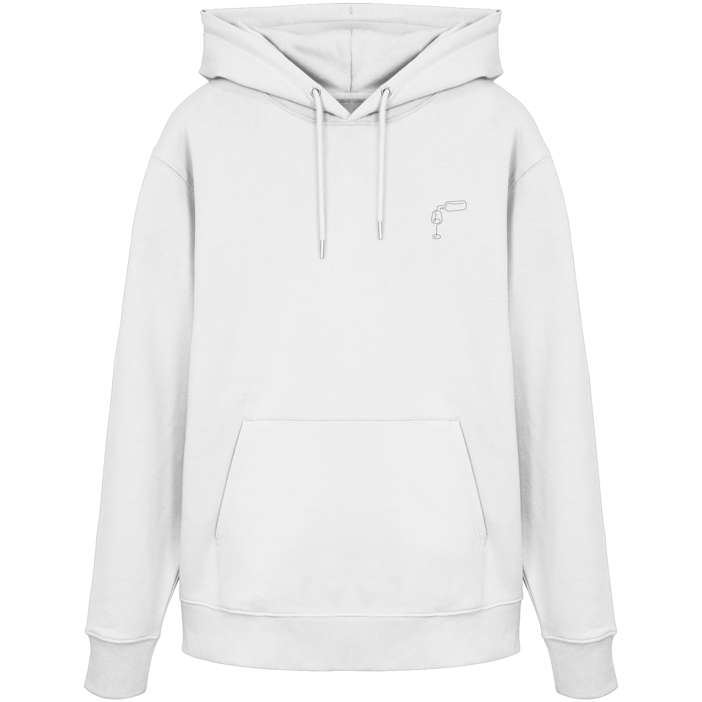 Organic Hoodie - Wein gestickt