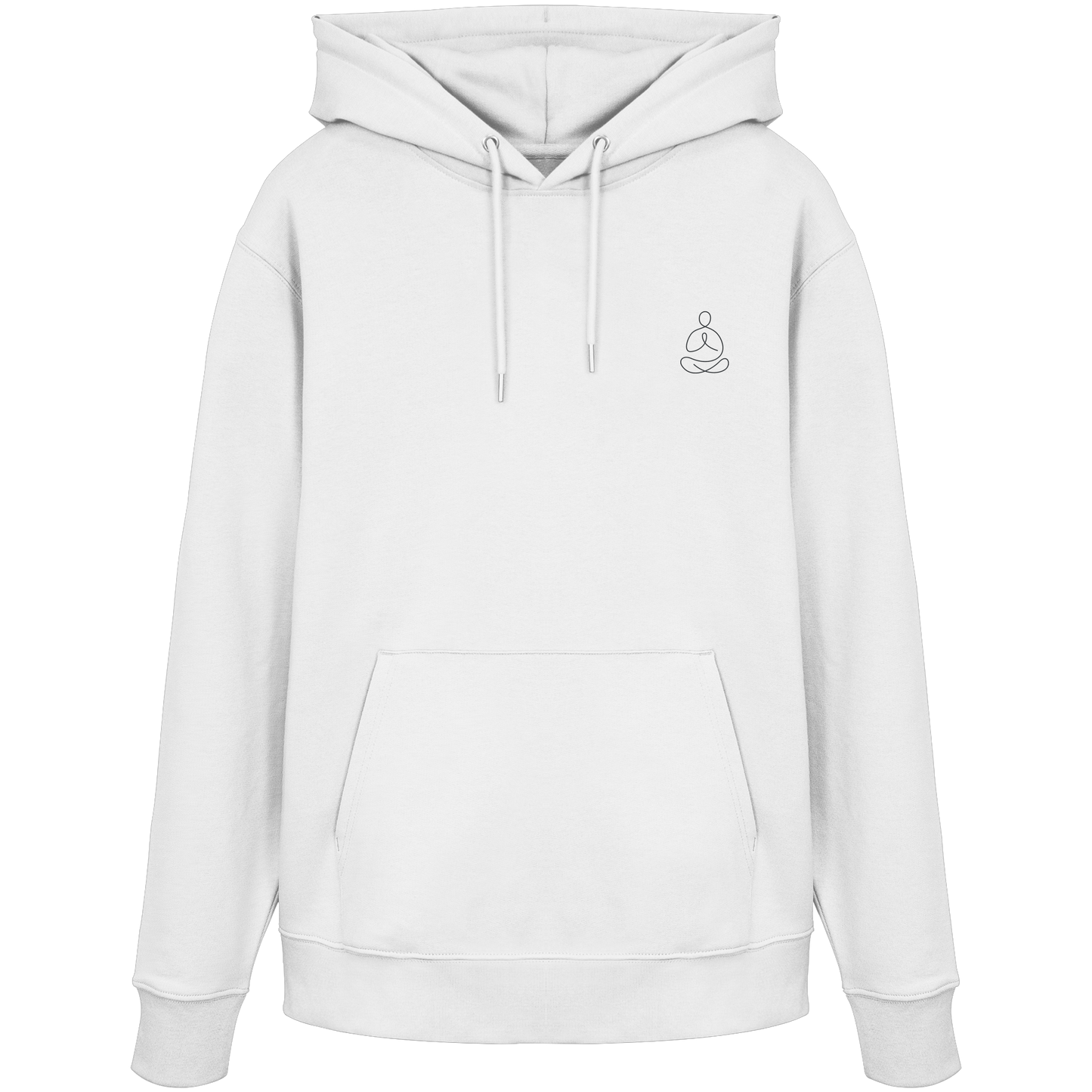 Organic Hoodie - Yoga gestickt