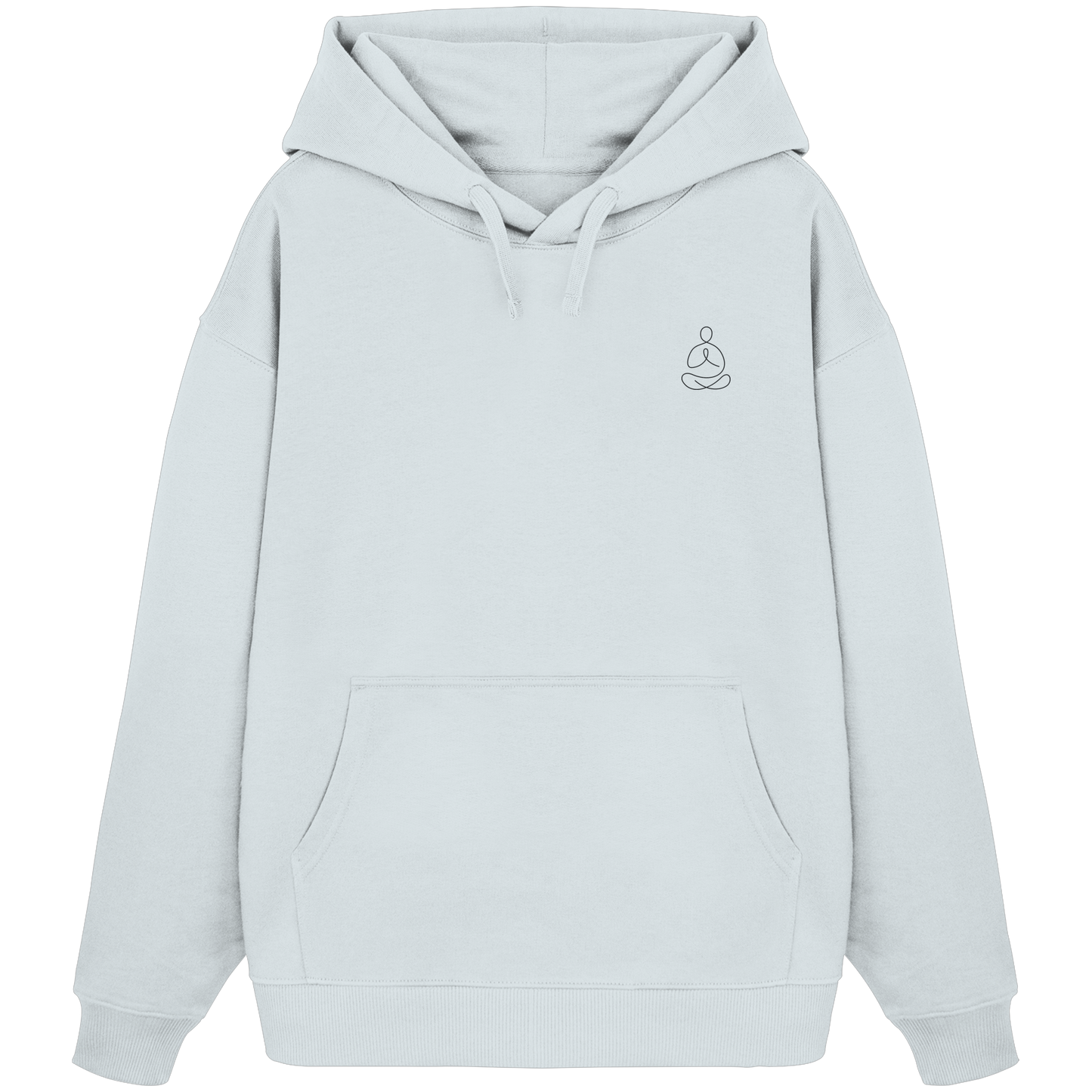 Organic Oversize Hoodie - Yoga gestickt