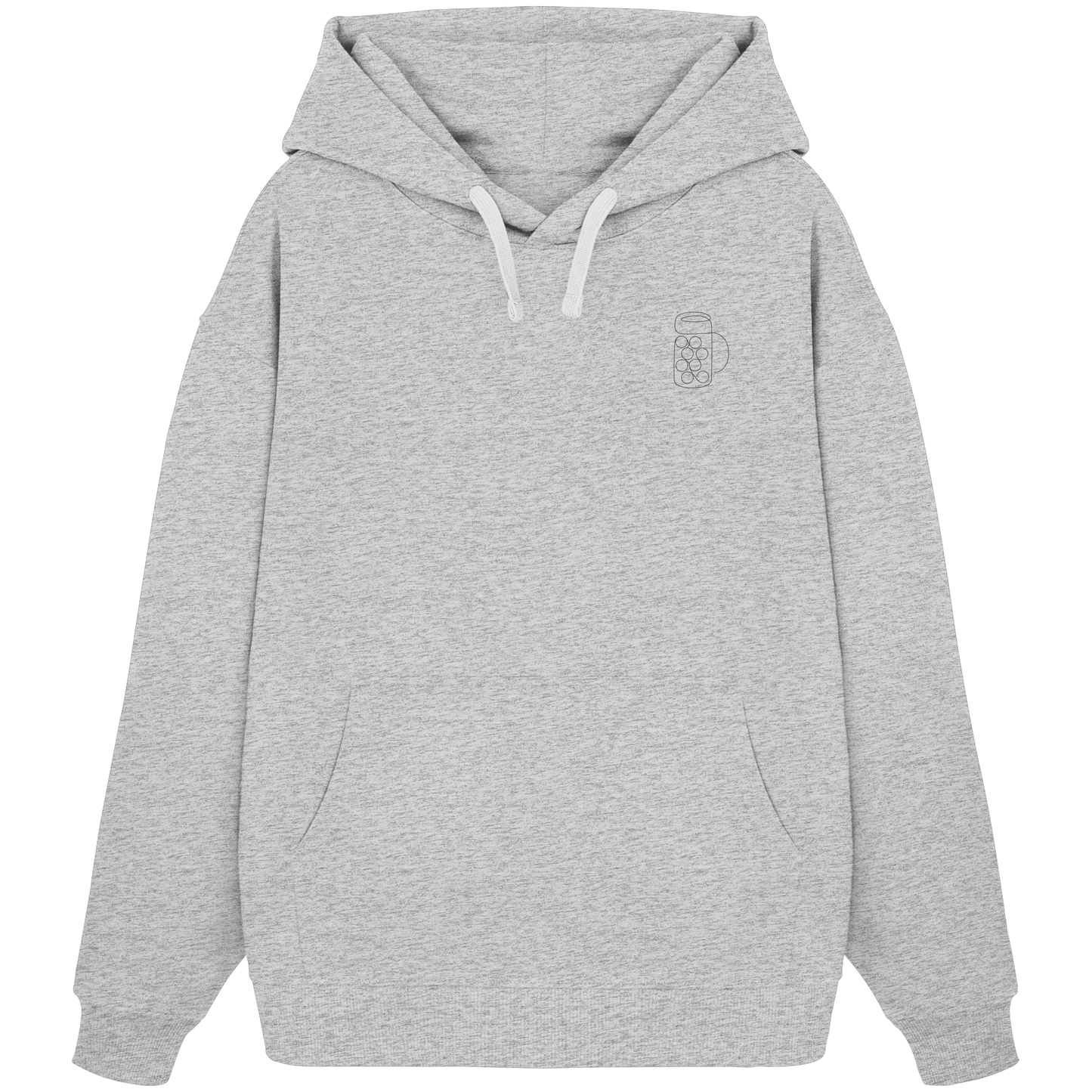 Organic Oversize Hoodie - Maßkrug gestickt