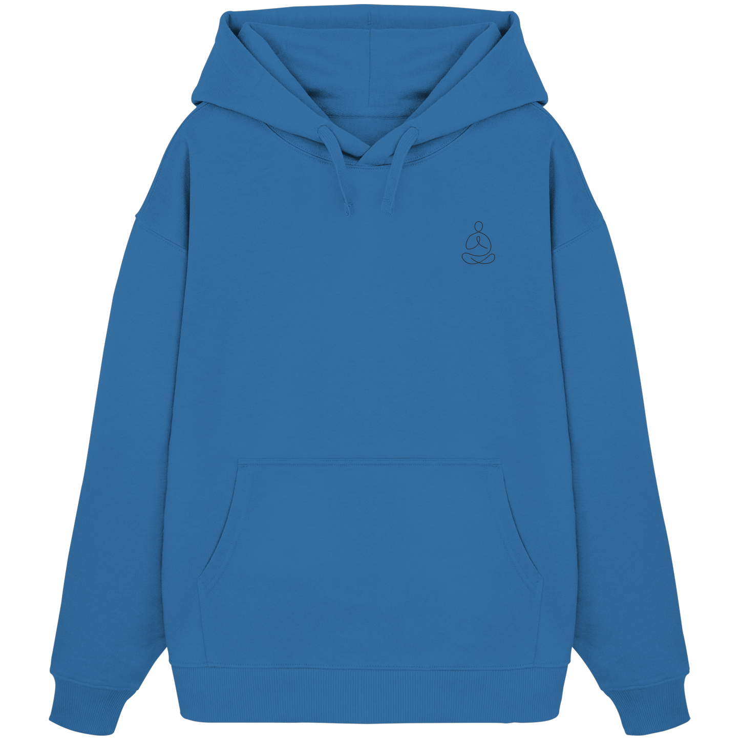 Organic Oversize Hoodie - Yoga gestickt
