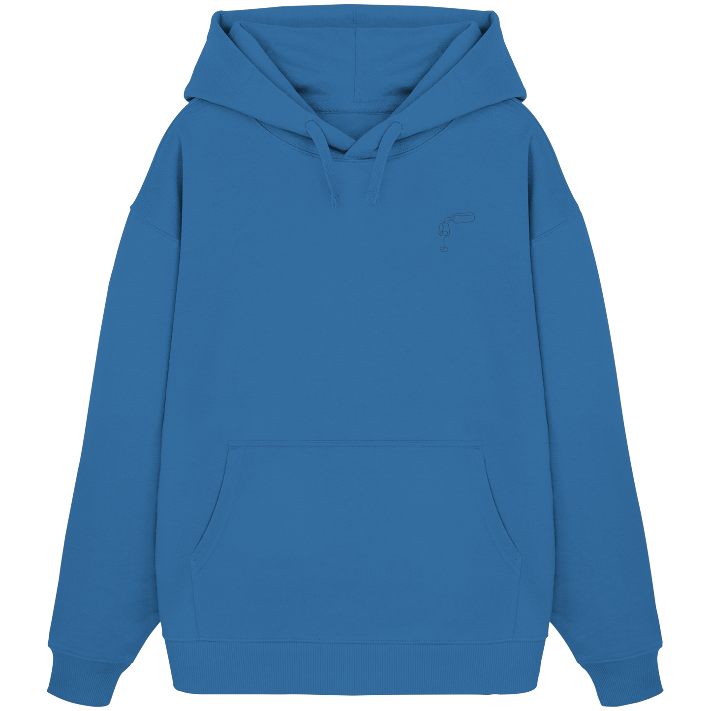 Organic Oversize Hoodie - Wein gestickt
