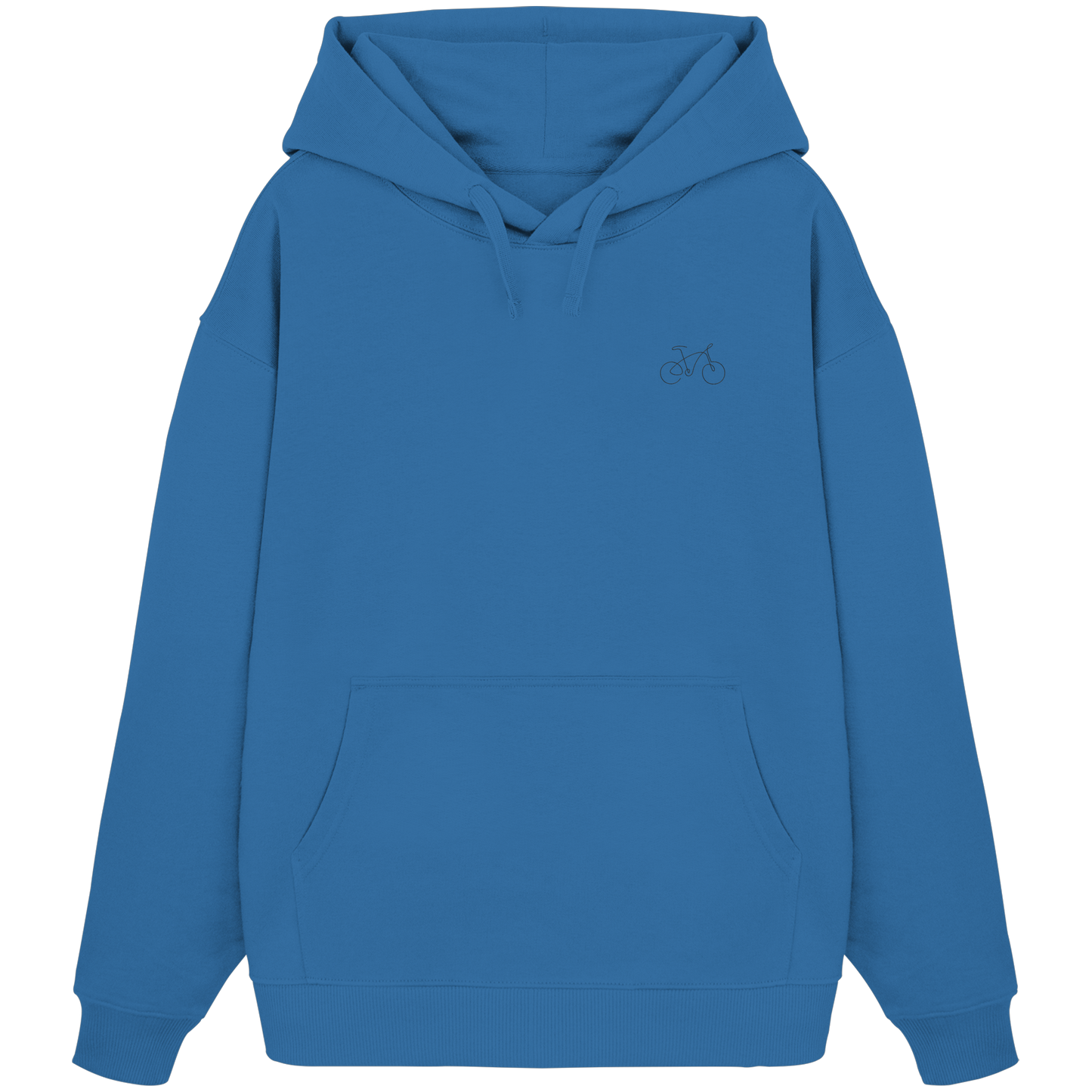 Organic Oversize Hoodie - Fahrrad gestickt