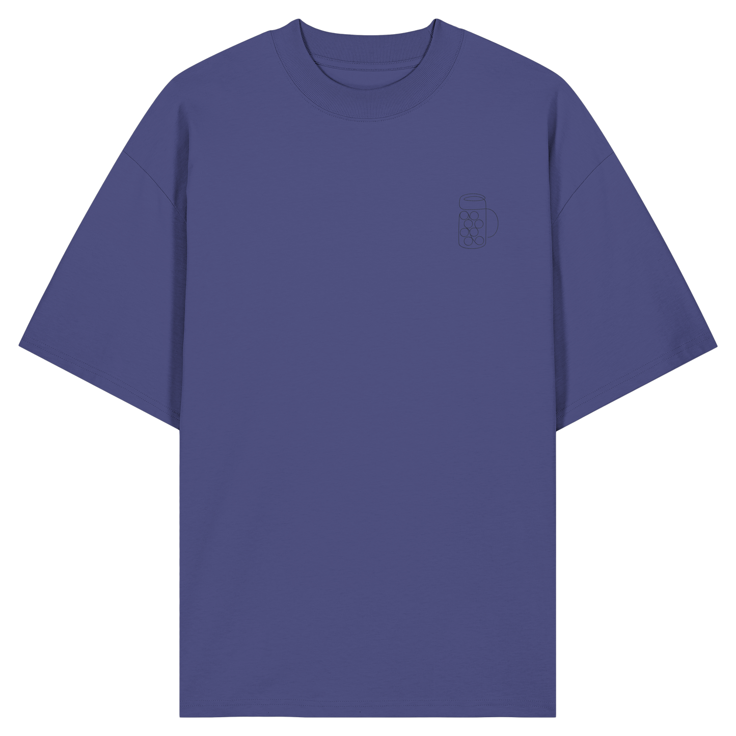 Organic Oversize Shirt - Maßkrug gestickt