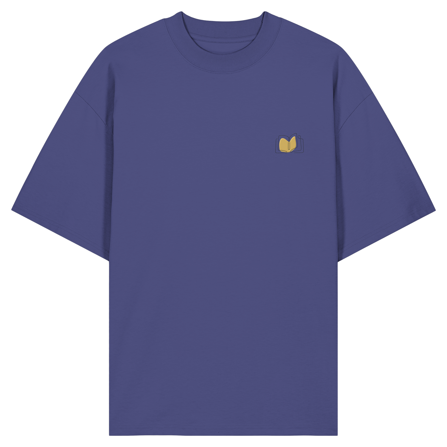 Organic Oversize Shirt - Buch gestickt (beige)