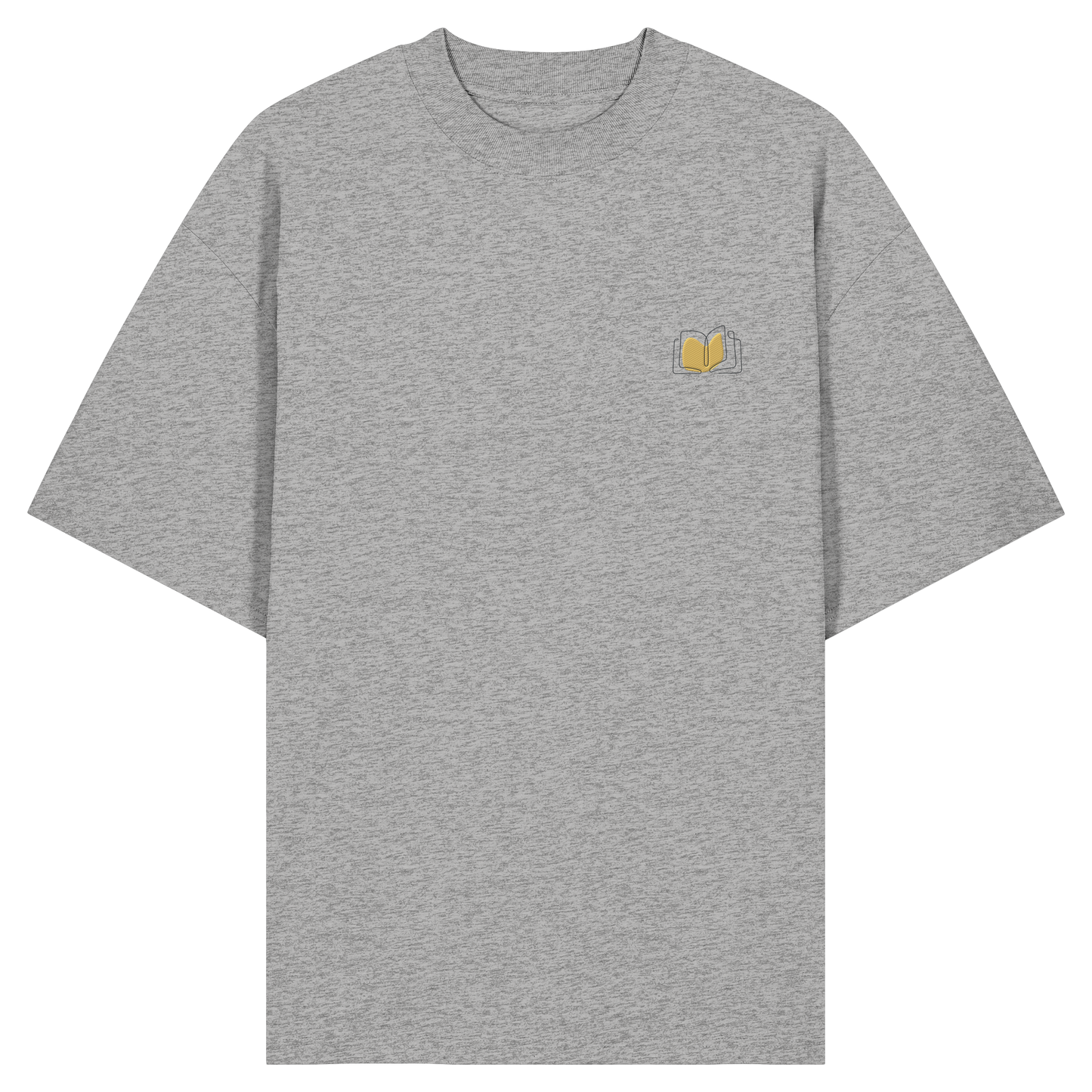 Organic Oversize Shirt - Buch gestickt (beige)