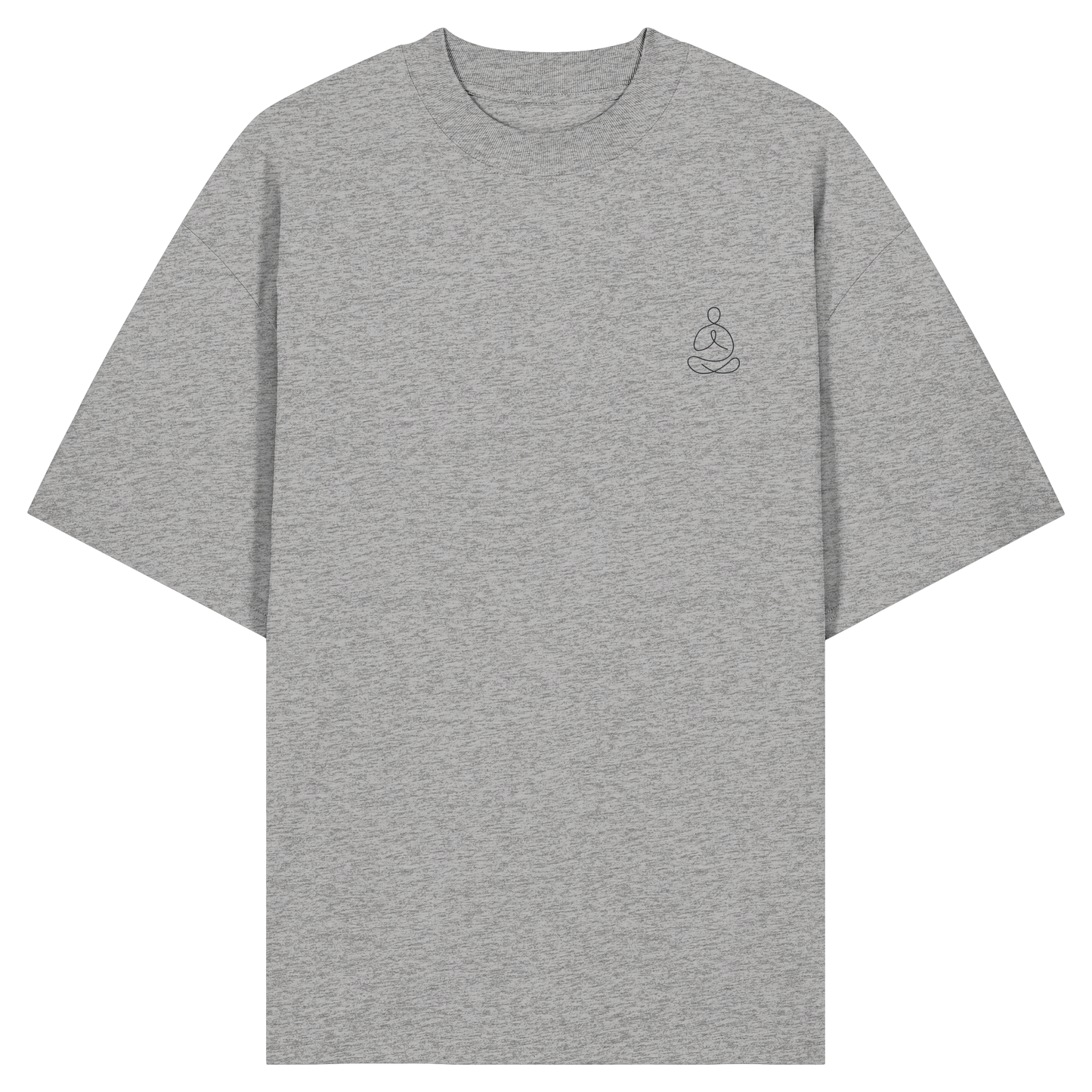 Organic Oversize Shirt - Yoga gestickt