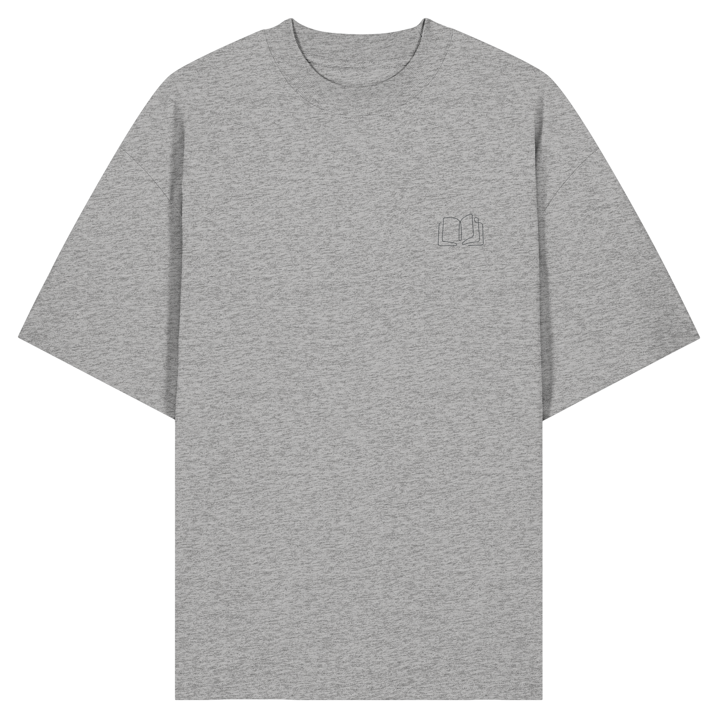 Organic Oversize Shirt - Buch gestickt