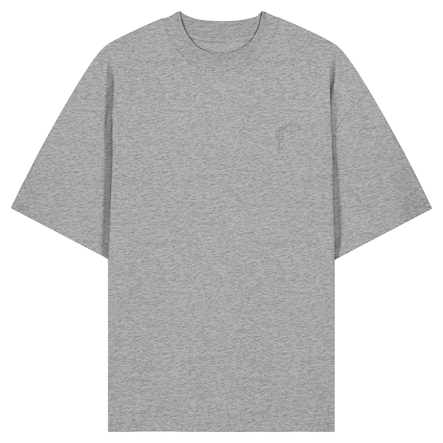 Organic Oversize Shirt - Wein gestickt