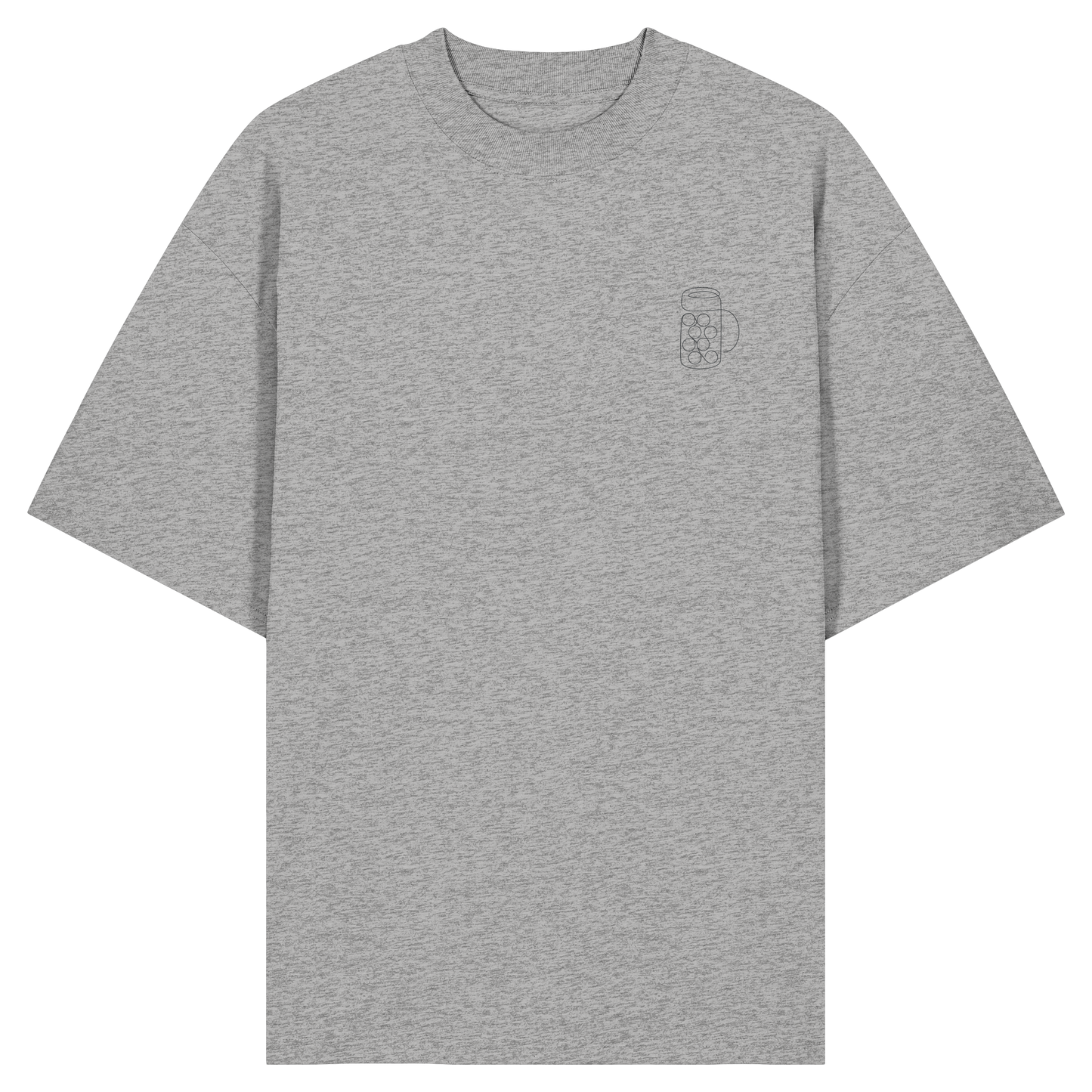 Organic Oversize Shirt - Maßkrug gestickt