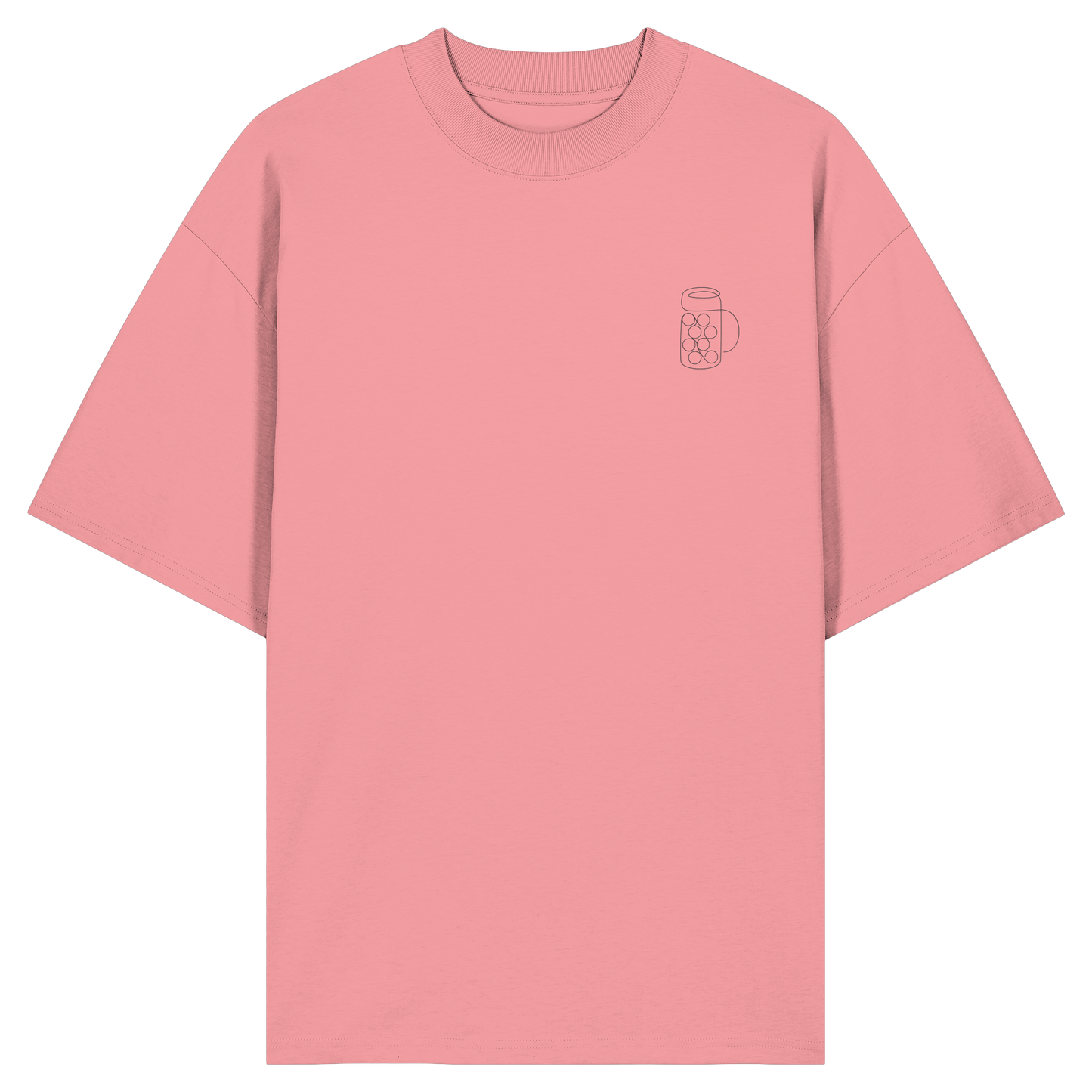Organic Oversize Shirt - Maßkrug gestickt