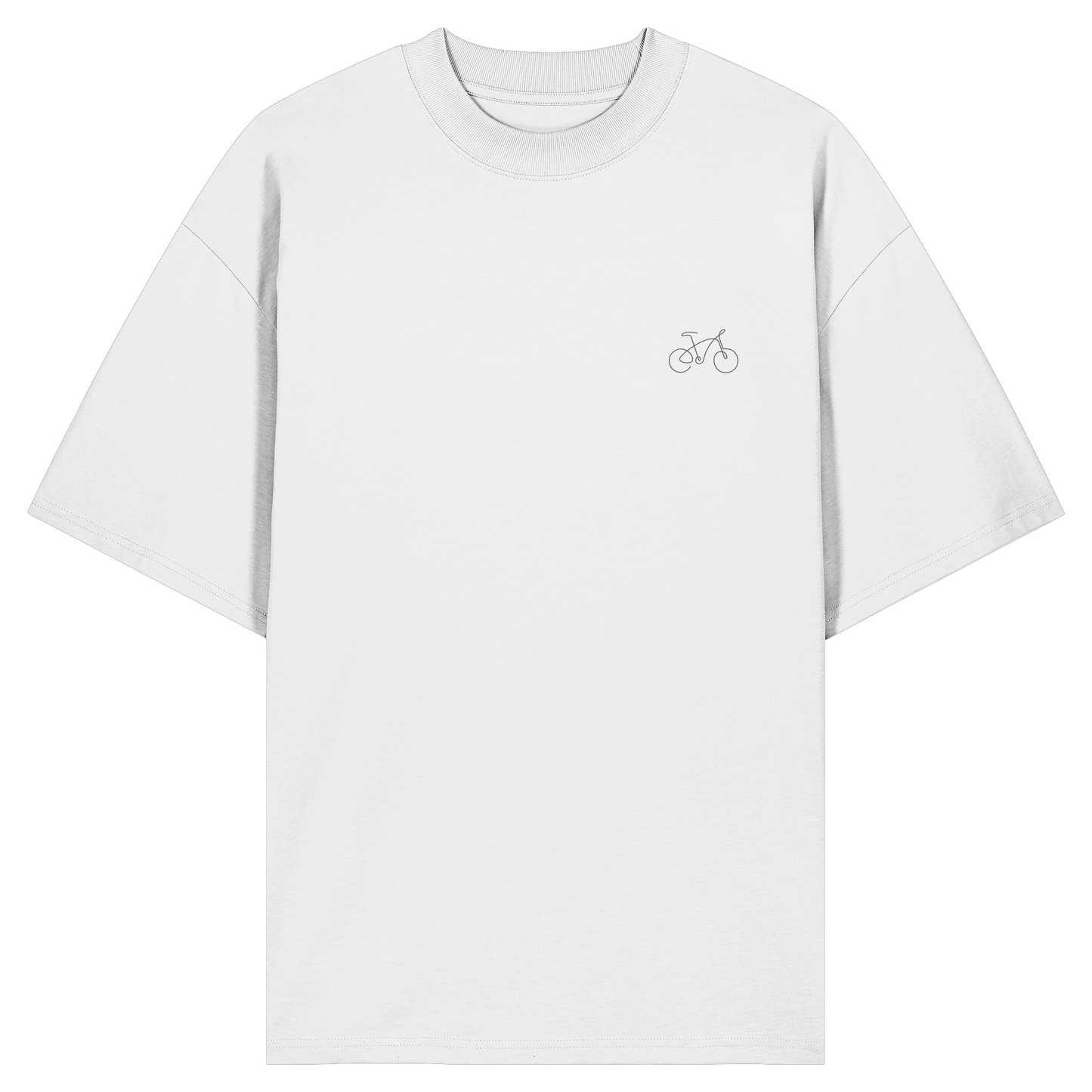 Organic Oversize Shirt - Fahrrad gestickt