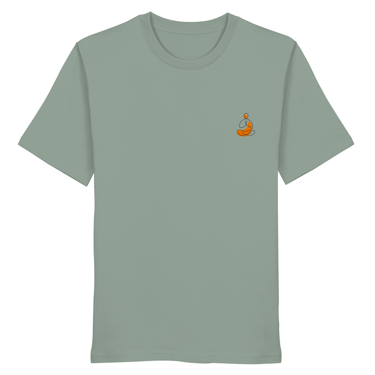 Organic Shirt - Yoga gestickt (orange)