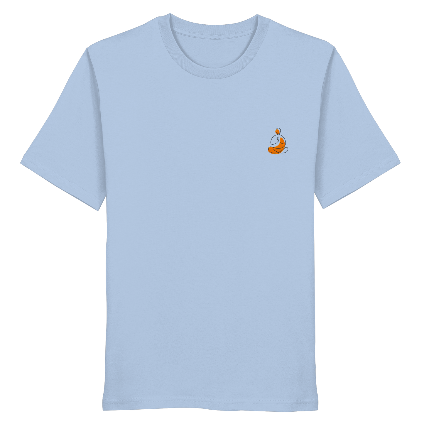 Organic Shirt - Yoga gestickt (orange)