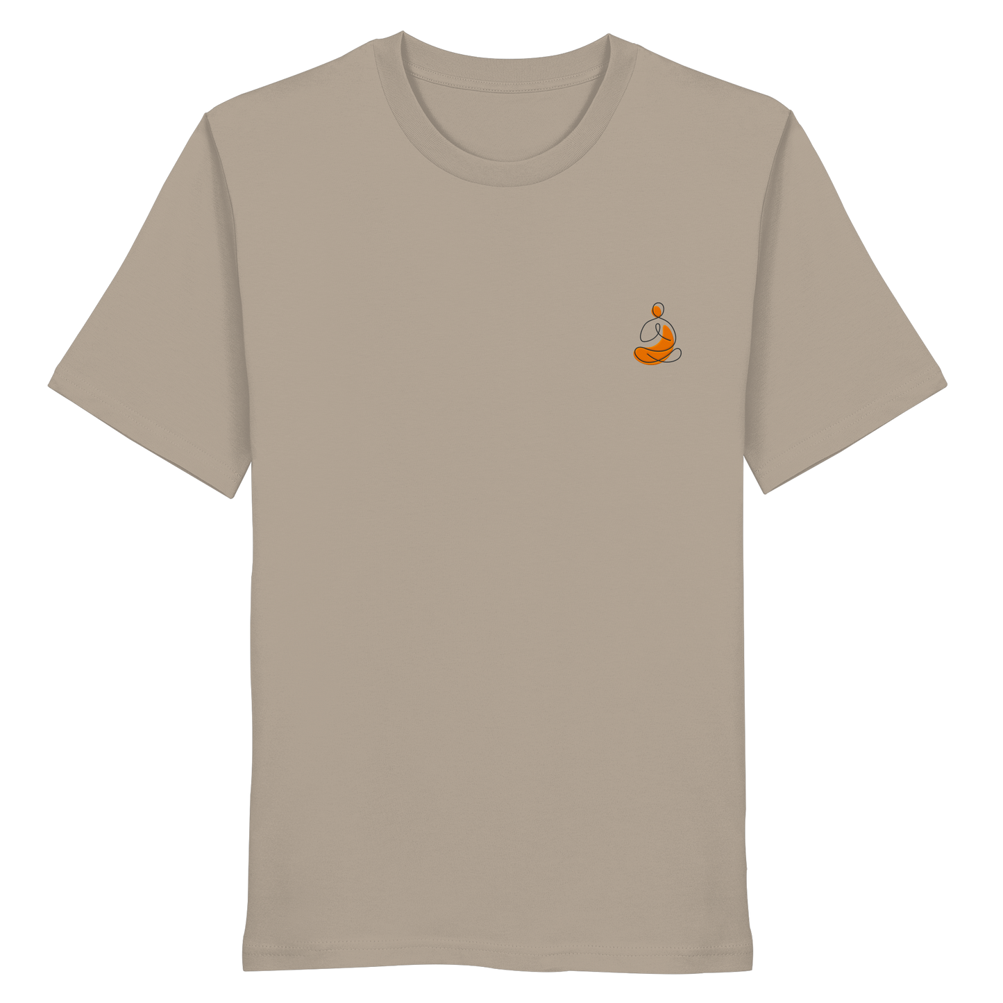 Organic Shirt - Yoga gestickt (orange)