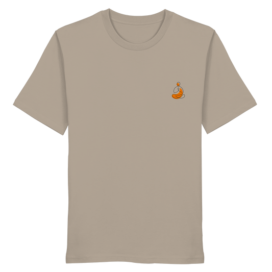 Organic Shirt - Yoga gestickt (orange)