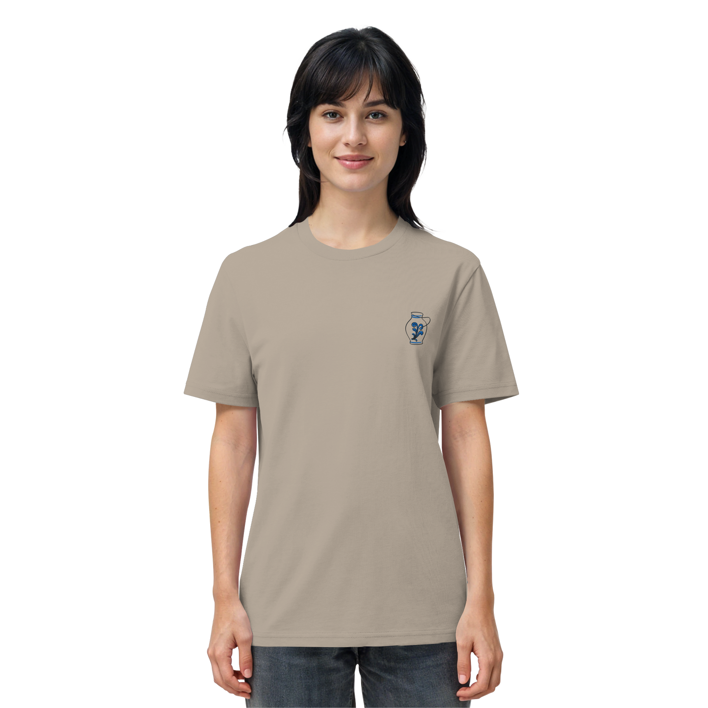 Organic Shirt - Bembel gestickt (blau)