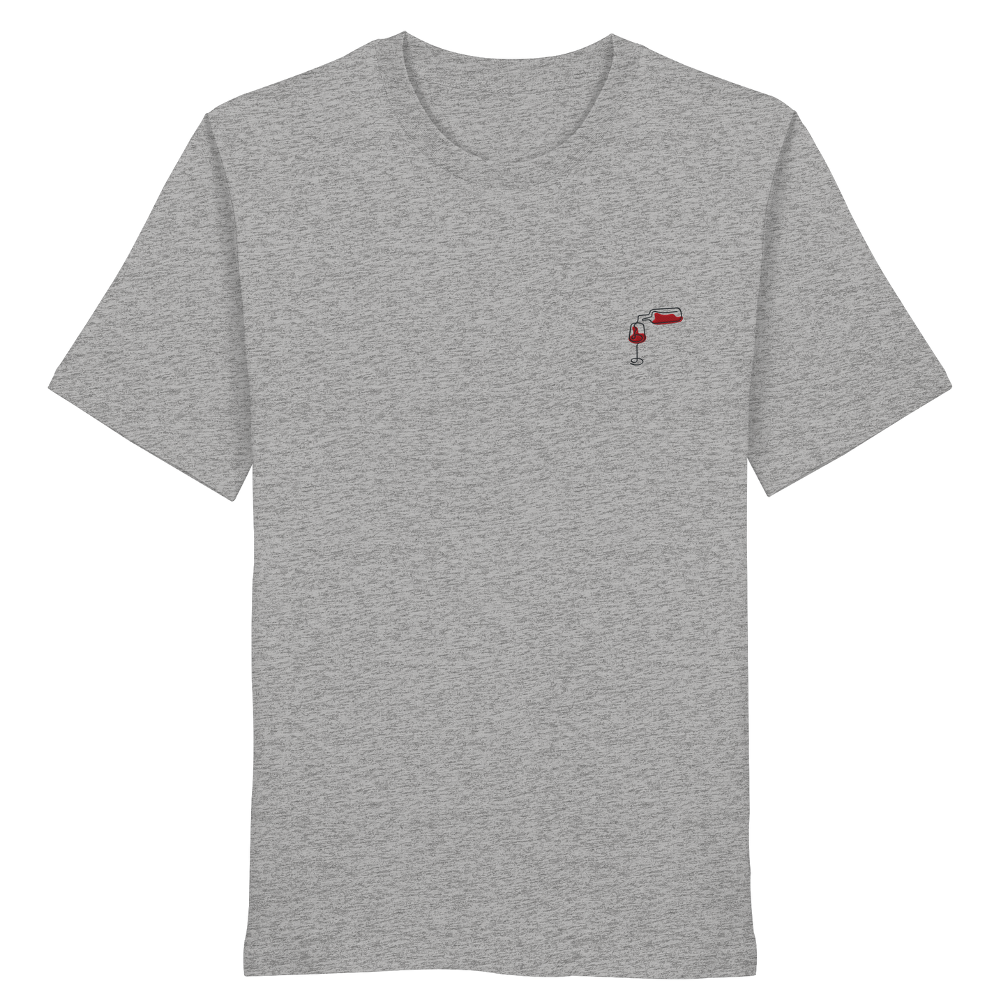 Organic Shirt - Wein gestickt (rot)