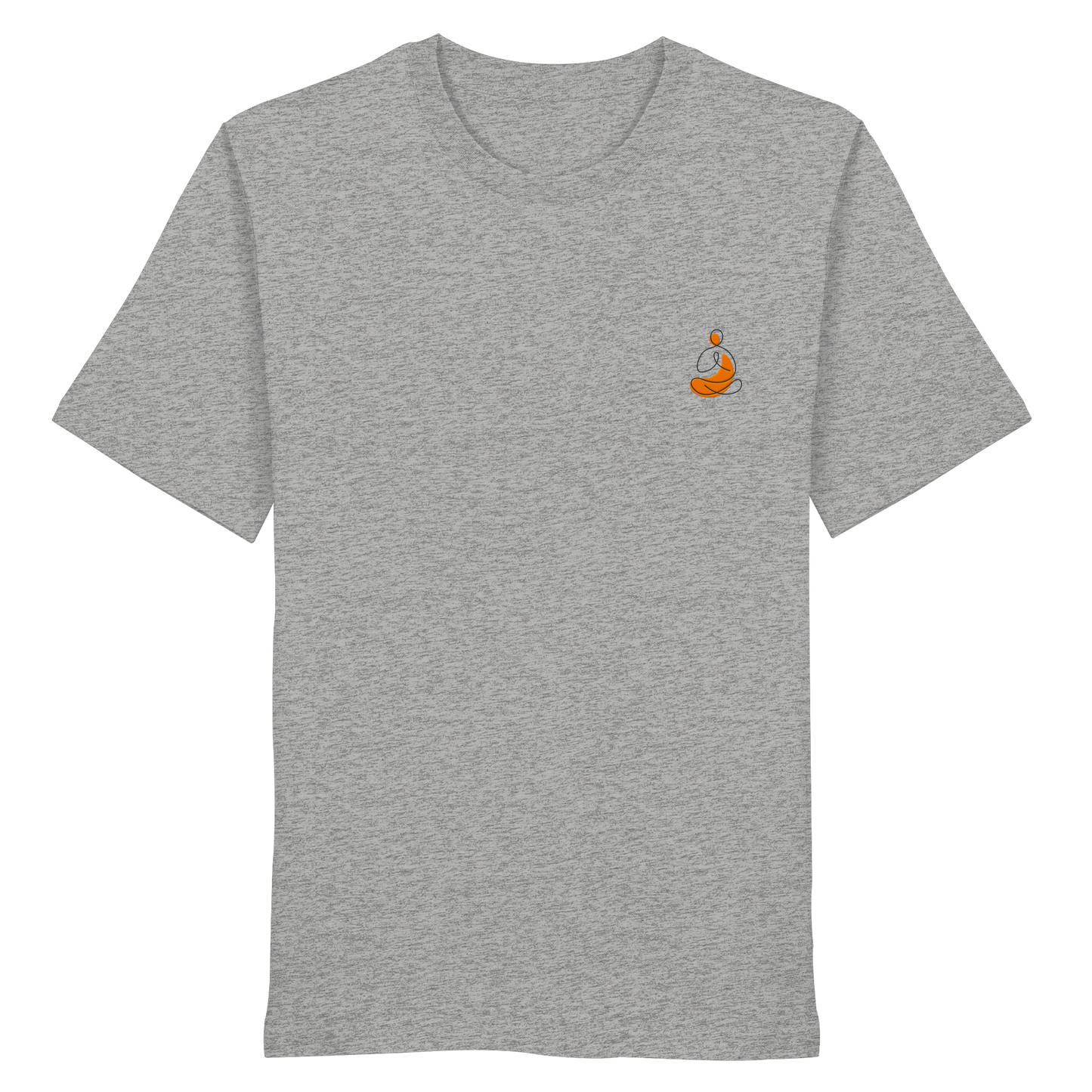 Organic Shirt - Yoga gestickt (orange)