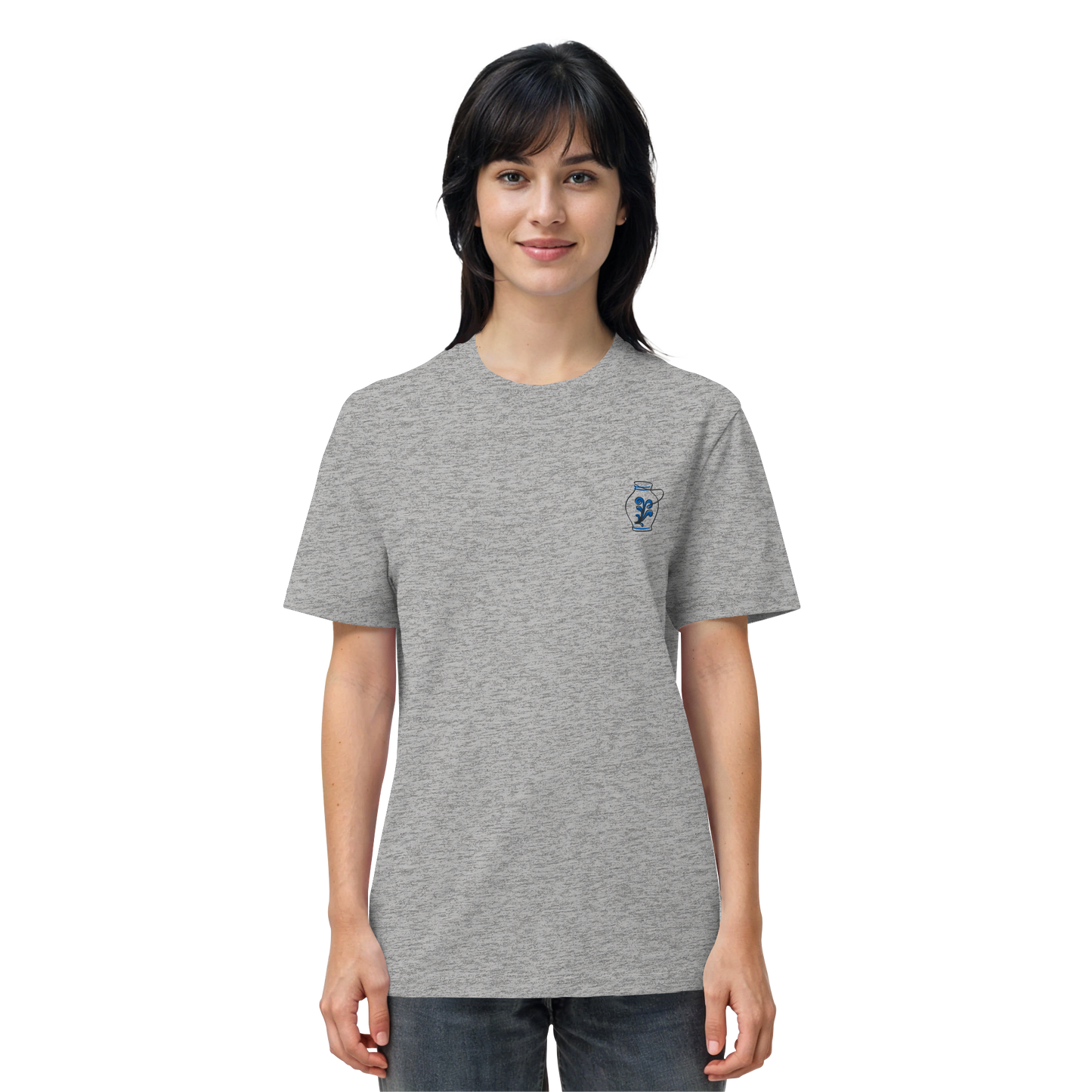 Organic Shirt - Bembel gestickt (blau)