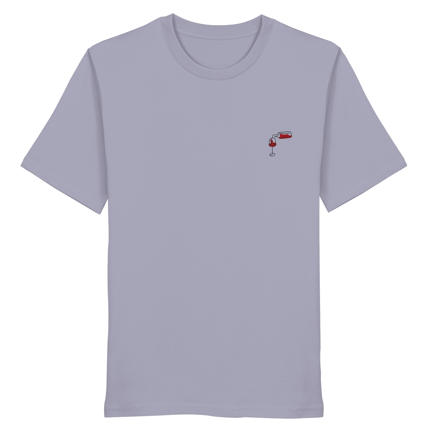 Organic Shirt - Wein gestickt (rot)