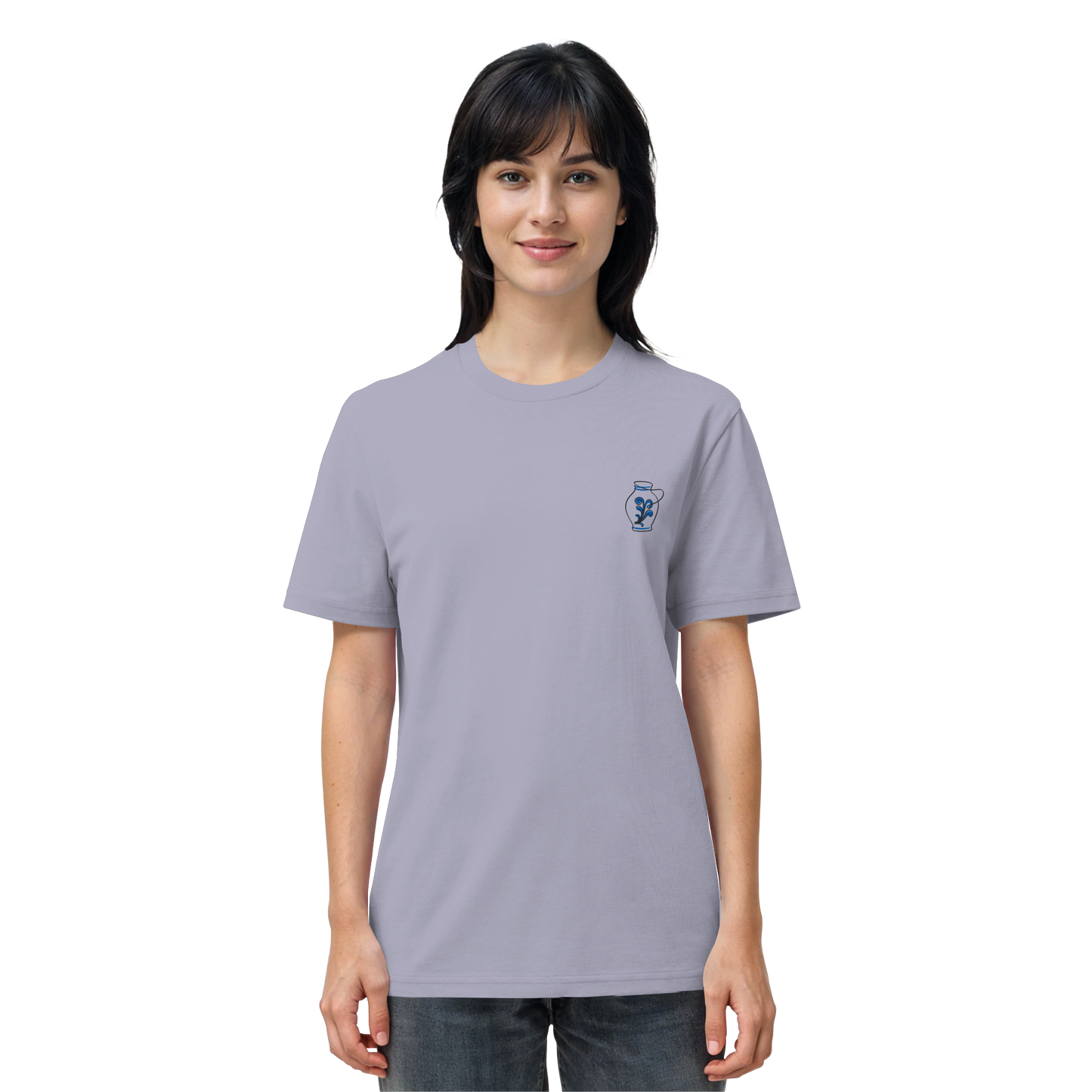 Organic Shirt - Bembel gestickt (blau)